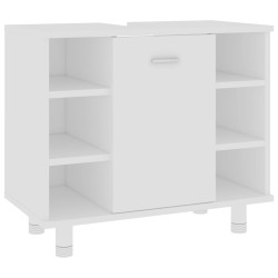 vidaXL Badezimmerschrank Weiß 60x32x53,5 cm Holzwerkstoff