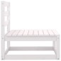 Garten-Mittelsofa mit Anthrazit Kissen Weiß Massivholz Kiefer Garten-Mittelsofa mit Anthrazit Kissen Weiß Massivholz Kiefer