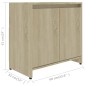 vidaXL Badezimmerschrank Sonoma-Eiche 60x33x61 cm Holzwerkstoff