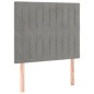 vidaXL Boxspringbett mit Matratze & LED Hellgrau 90x200 cm Samt vidaXL Boxspringbett mit Matratze & LED Hellgrau 90x200 cm Samt