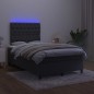 vidaXL Boxspringbett mit Matratze & LED Schwarz 120x200 cm Samt vidaXL Boxspringbett mit Matratze & LED Schwarz 120x200 cm Samt