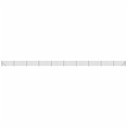 vidaXL Maschendrahtzaun mit Bodenflansch Anthrazit 0,8x25 m