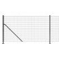 vidaXL Maschendrahtzaun mit Bodenflansch Anthrazit 0,8x25 m vidaXL Maschendrahtzaun mit Bodenflansch Anthrazit 0,8x25 m