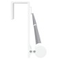 vidaXL Gardinenstangen 2 Stk. Weiß und Silbern 90-135 cm Aluminium vidaXL Gardinenstangen 2 Stk. Weiß und Silbern 90-135 cm Aluminium