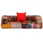 vidaXL 2-Sitzer Modularer Pouf Patchwork Stoff vidaXL 2-Sitzer Modularer Pouf Patchwork Stoff