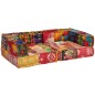 vidaXL 2-Sitzer Modularer Pouf Patchwork Stoff vidaXL 2-Sitzer Modularer Pouf Patchwork Stoff
