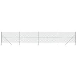 vidaXL Maschendrahtzaun Silbern 1,4x10 m
