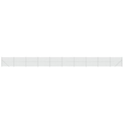 vidaXL Maschendrahtzaun mit Bodenflansch Silbern 1,8x25 m