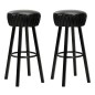 vidaXL Barhocker 2 Stk. Schwarz Kunstleder vidaXL Barhocker 2 Stk. Schwarz Kunstleder