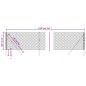 vidaXL Maschendrahtzaun Silbern 1x10 m vidaXL Maschendrahtzaun Silbern 1x10 m