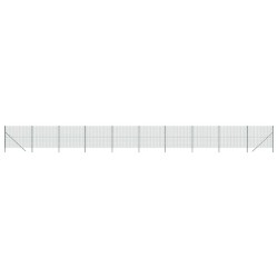 vidaXL Maschendrahtzaun Grün 1,6x25 m Verzinkter Stahl