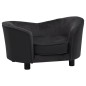 vidaXL Hundesofa Schwarz 69x49x40 cm Plüsch und Kunstleder vidaXL Hundesofa Schwarz 69x49x40 cm Plüsch und Kunstleder