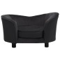 vidaXL Hundesofa Schwarz 69x49x40 cm Plüsch und Kunstleder vidaXL Hundesofa Schwarz 69x49x40 cm Plüsch und Kunstleder