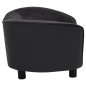 vidaXL Hundesofa Schwarz 69x49x40 cm Plüsch und Kunstleder vidaXL Hundesofa Schwarz 69x49x40 cm Plüsch und Kunstleder