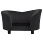 vidaXL Hundesofa Schwarz 69x49x40 cm Plüsch und Kunstleder vidaXL Hundesofa Schwarz 69x49x40 cm Plüsch und Kunstleder