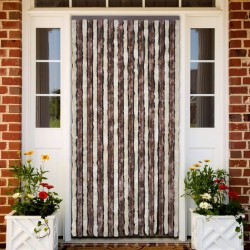vidaXL Insektenschutz-Vorhang Beige und Hellbraun 100x220 cm Chenille