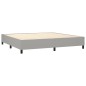 vidaXL Boxspringbett mit Matratze Hellgrau 200x200 cm Stoff vidaXL Boxspringbett mit Matratze Hellgrau 200x200 cm Stoff