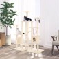 vidaXL Kratzbaum mit Sisal-Kratzsäulen Creme 145 cm vidaXL Kratzbaum mit Sisal-Kratzsäulen Creme 145 cm
