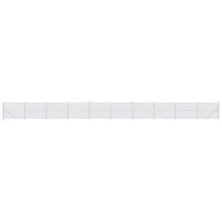 vidaXL Maschendrahtzaun mit Bodenflansch Silbern 1,6x25 m