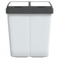 vidaXL Duo Mülleimer Weiß 2x25 L vidaXL Duo Mülleimer Weiß 2x25 L