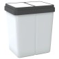 vidaXL Duo Mülleimer Weiß 2x25 L vidaXL Duo Mülleimer Weiß 2x25 L