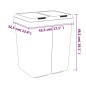 vidaXL Duo Mülleimer Weiß 2x25 L vidaXL Duo Mülleimer Weiß 2x25 L