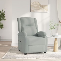 vidaXL Relaxsessel Elektrisch Hellgrau Samt
