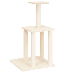 vidaXL Kratzbaum mit Sisal-Kratzsäulen Creme 85,5 cm