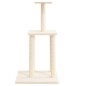 vidaXL Kratzbaum mit Sisal-Kratzsäulen Creme 85,5 cm vidaXL Kratzbaum mit Sisal-Kratzsäulen Creme 85,5 cm