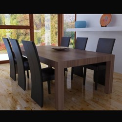  vidaXL Esszimmerstühle 6 Stk. Dunkelbraun Kunstleder