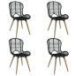 vidaXL Esszimmerstühle 4 Stk. Schwarz Natur Rattan vidaXL Esszimmerstühle 4 Stk. Schwarz Natur Rattan