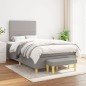 vidaXL Boxspringbett mit Matratze Hellgrau 120x200 cm Stoff vidaXL Boxspringbett mit Matratze Hellgrau 120x200 cm Stoff