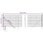 vidaXL Maschendrahtzaun Anthrazit 1,4x25 m Verzinkter Stahl vidaXL Maschendrahtzaun Anthrazit 1,4x25 m Verzinkter Stahl