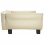 vidaXL Hundebett Creme 95x55x30 cm Kunstleder