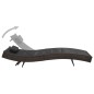 vidaXL Sonnenliege Poly Rattan und Textilene Braun vidaXL Sonnenliege Poly Rattan und Textilene Braun