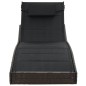 vidaXL Sonnenliege Poly Rattan und Textilene Braun vidaXL Sonnenliege Poly Rattan und Textilene Braun