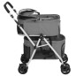 vidaXL Hundewagen für 2 Hunde Faltbar Grau 83x48x97 cm Oxford-Gewebe vidaXL Hundewagen für 2 Hunde Faltbar Grau 83x48x97 cm Oxford-Gewebe