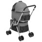 vidaXL Hundewagen für 2 Hunde Faltbar Grau 83x48x97 cm Oxford-Gewebe vidaXL Hundewagen für 2 Hunde Faltbar Grau 83x48x97 cm Oxford-Gewebe