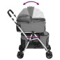 vidaXL Hundewagen für 2 Hunde Faltbar Grau 83x48x97 cm Oxford-Gewebe vidaXL Hundewagen für 2 Hunde Faltbar Grau 83x48x97 cm Oxford-Gewebe
