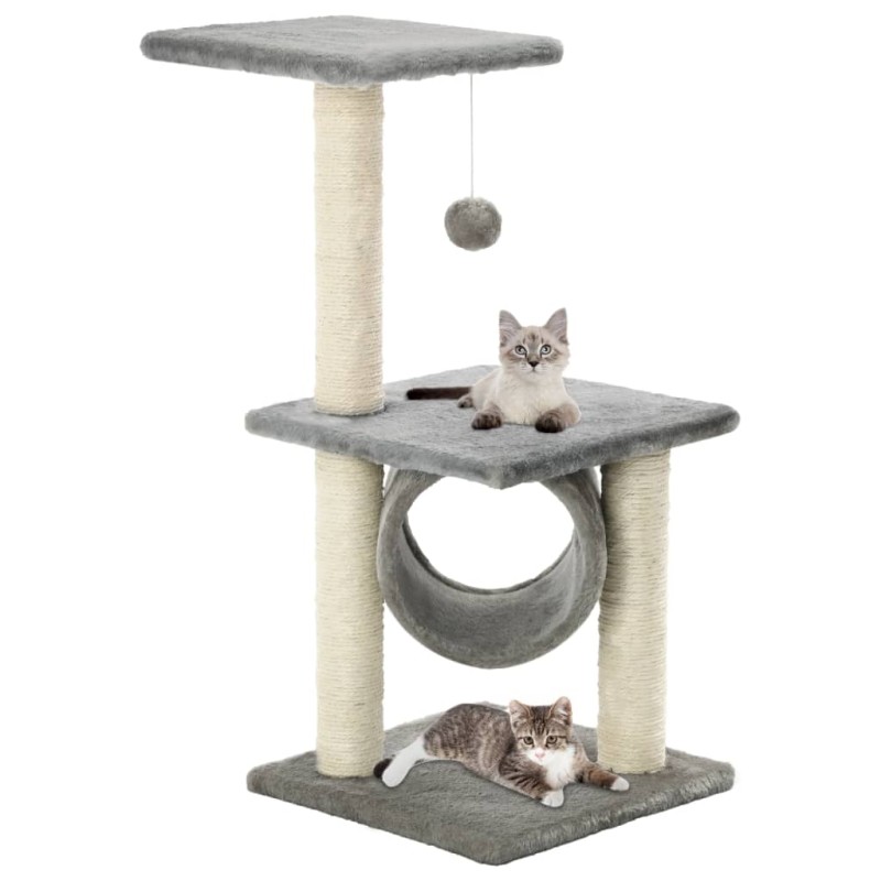 vidaXL Katzen-Kratzbaum Sisal 65 cm Grau vidaXL Katzen-Kratzbaum Sisal 65 cm Grau