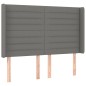 vidaXL Boxspringbett mit Matratze & LED Dunkelgrau 140x190 cm Stoff vidaXL Boxspringbett mit Matratze & LED Dunkelgrau 140x190 cm Stoff