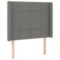 vidaXL Boxspringbett mit Matratze & LED Dunkelgrau 100x200 cm Stoff vidaXL Boxspringbett mit Matratze & LED Dunkelgrau 100x200 cm Stoff