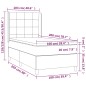 vidaXL Boxspringbett mit Matratze & LED Dunkelgrau 100x200 cm Stoff vidaXL Boxspringbett mit Matratze & LED Dunkelgrau 100x200 cm Stoff