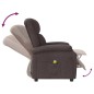 vidaXL Ohrensessel mit Massagefunktion Dunkelbraun Stoff vidaXL Ohrensessel mit Massagefunktion Dunkelbraun Stoff