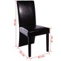vidaXL Esszimmerstühle 6 Stk. Schwarz Kunstleder vidaXL Esszimmerstühle 6 Stk. Schwarz Kunstleder