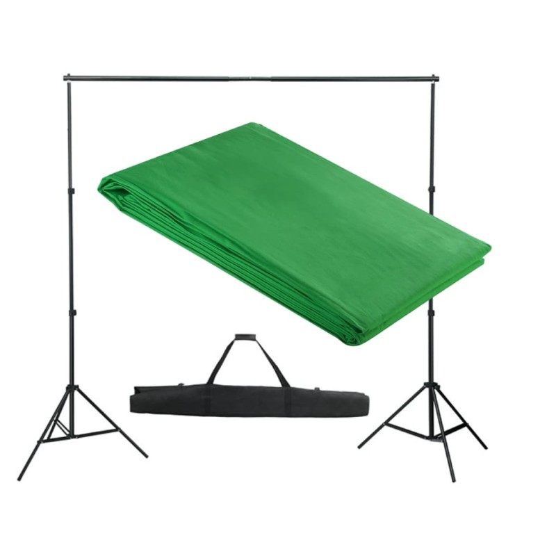 vidaXL Fotohintergrund-System 300 x 300 cm Grün vidaXL Fotohintergrund-System 300 x 300 cm Grün