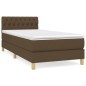 vidaXL Boxspringbett mit Matratze Dunkelbraun 90x200 cm Stoff vidaXL Boxspringbett mit Matratze Dunkelbraun 90x200 cm Stoff
