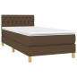 vidaXL Boxspringbett mit Matratze Dunkelbraun 90x200 cm Stoff vidaXL Boxspringbett mit Matratze Dunkelbraun 90x200 cm Stoff