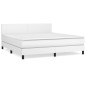 vidaXL Boxspringbett mit Matratze Weiß 180x200 cm Kunstleder vidaXL Boxspringbett mit Matratze Weiß 180x200 cm Kunstleder