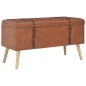 vidaXL Hocker mit Stauraum 3 Stk. Hellbraun Kunstleder vidaXL Hocker mit Stauraum 3 Stk. Hellbraun Kunstleder